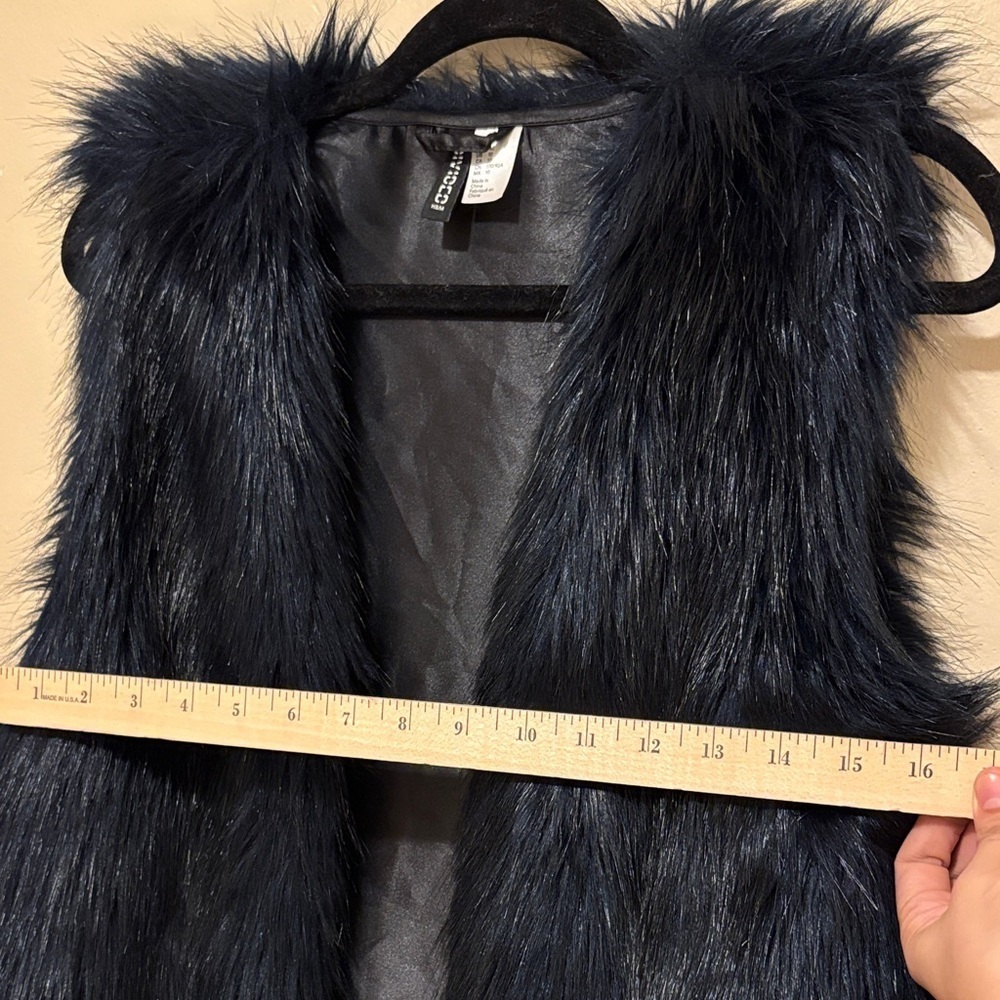 Divided Black Faux Fur Vest - Picture 8 of 10